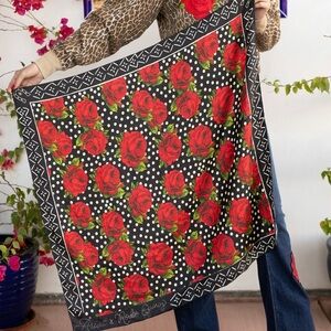 Rodeo Quincy x Ariat Rose Floral Polka Dot Scarf